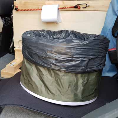 Bivvy Loo im Standby Modus